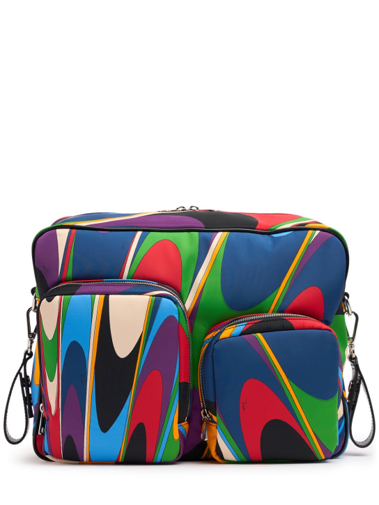 Pucci: Printed recycled nylon changing bag - Multicolor - kids-girls_0 | Luisa Via Roma