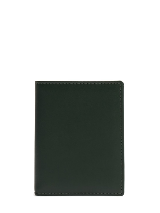 Comme des Garçons Wallet: Classic leather wallet - Bottle Green - men_0 | Luisa Via Roma