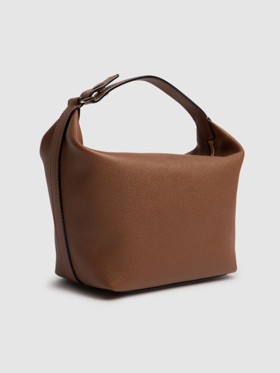 Valextra: Mochi leather top handle bag - Cioccolato - women_1 | Luisa Via Roma