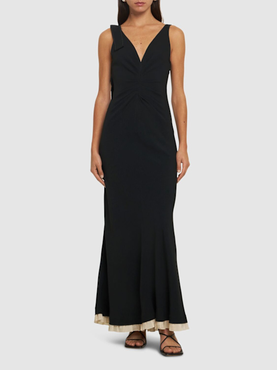 Fluid viscose blend gown - Thumbnail 2