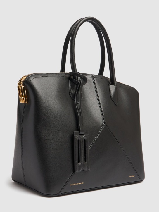 Victoria Beckham: The Victoria palmellato leather tote bag - Siyah - women_1 | Luisa Via Roma