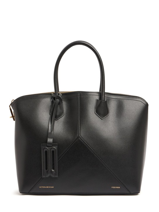Victoria Beckham: The Victoria palmellato leather tote bag - Black - women_0 | Luisa Via Roma