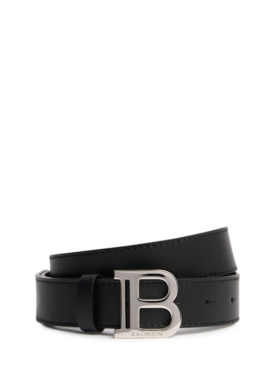 Balmain: Ledergürtel mit Logo und Glitzer - kids-girls_0 | Luisa Via Roma