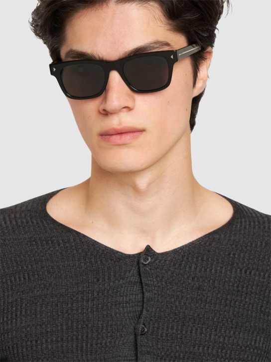 Prada: Square acetate sunglasses - Black - men_1 | Luisa Via Roma