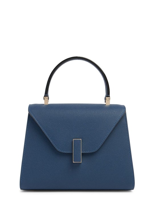 Valextra: Mini Iside leather top handle bag - Blu Zaffiro - women_0 | Luisa Via Roma
