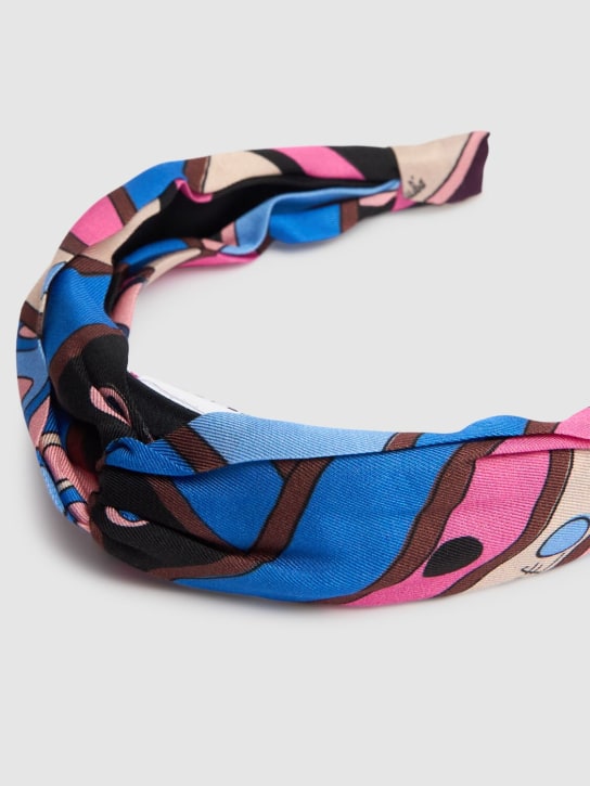 Pucci: Printed viscose headband - Mor/Renkli - kids-girls_1 | Luisa Via Roma