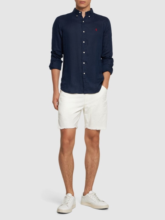 Polo Ralph Lauren: Shorts in denim - Deckwash White - men_1 | Luisa Via Roma