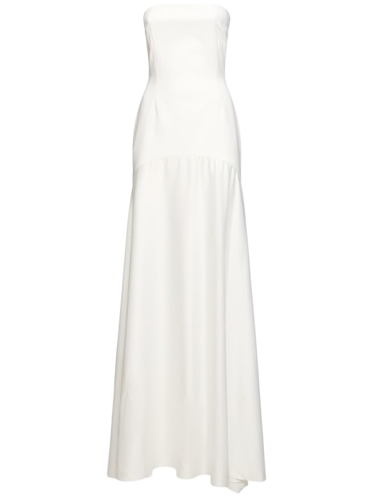 Solace London: Vestito lungo senza spalline Alessandra - Bianco - women_0 | Luisa Via Roma