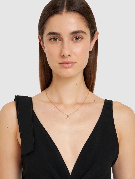 Vivienne Westwood: Balbina imitation pearl pendant necklace - Gold/White - women_1 | Luisa Via Roma