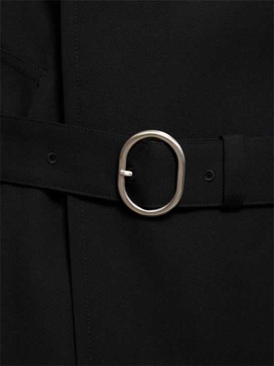 Jil Sander: Oversize wool gabardine trench coat - men_3 | Luisa Via Roma