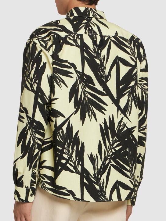 Jacquemus: La Chemise Simon printed cotton shirt - Prt Foliage Bla - men_2 | Luisa Via Roma