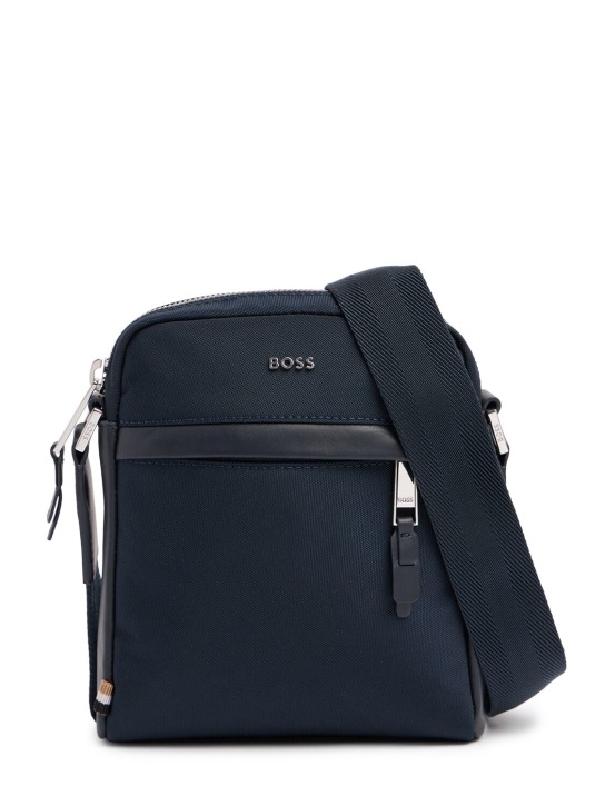 Boss: Borsa a tracolla Highway Boss con logo - Blu Scuro - men_0 | Luisa Via Roma