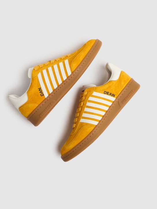 Dsquared2: 20mm Boxer suede sneakers - Ocre/White - women_1 | Luisa Via Roma