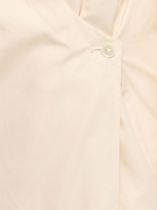 Lemaire: 厚重府绸扭曲设计迷笛衬衫裙 - 奶油色 - women_1 | Luisa Via Roma