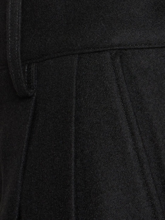 Yohji Yamamoto: Pantalon baggy en flanelle - Noir - women_1 | Luisa Via Roma