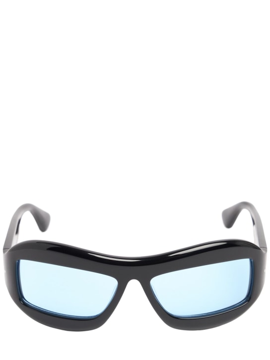 Port Tanger: Zarin acetate sunglasses w/rif blue lens - Black/Blue - women_0 | Luisa Via Roma