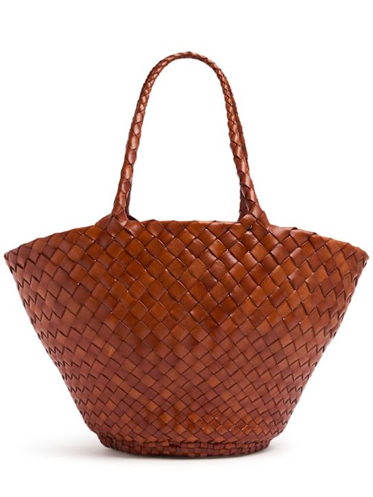 Dragon Diffusion: Egola hand-braided leather tote bag - Tan - women_0 | Luisa Via Roma