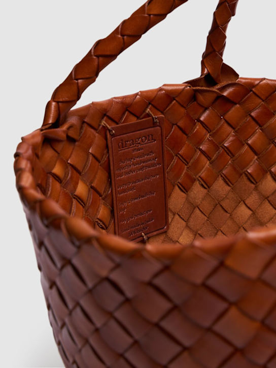 Dragon Diffusion: Egola手工编织皮革托特包 - 棕黄色 - women_5 | Luisa Via Roma