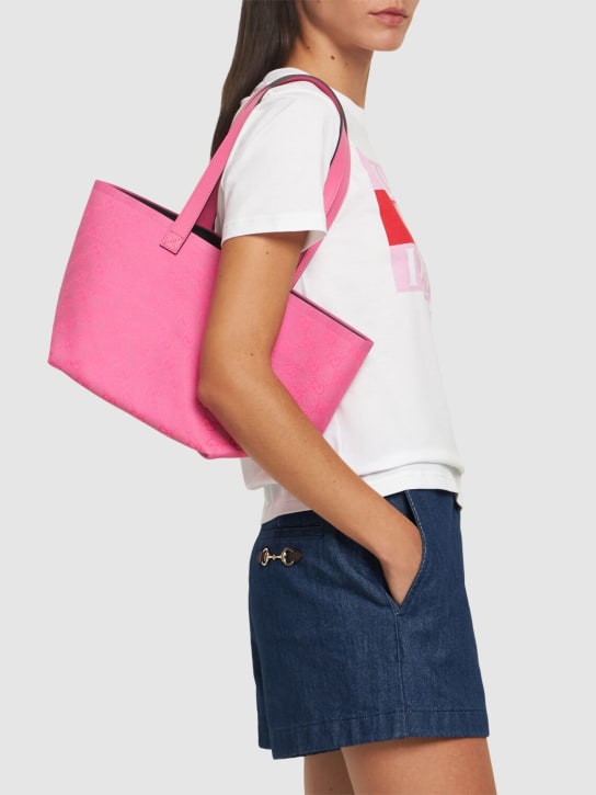 Gucci: Small GG canvas tote bag - Rosa - women_1 | Luisa Via Roma