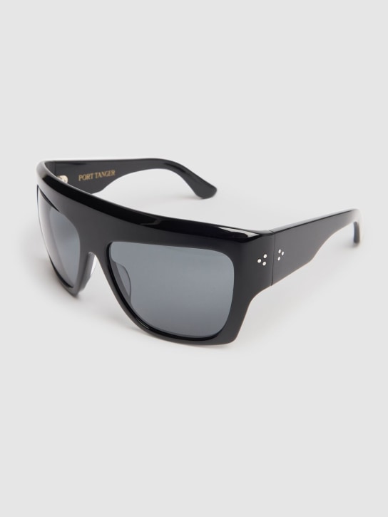 Port Tanger: Hal acetate sunglasses w/ black lens - Black - men_1 | Luisa Via Roma