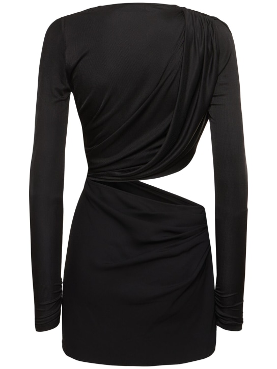 Christopher Esber: Ribbed viscose mini dress w/cutout - women_4 | Luisa Via Roma