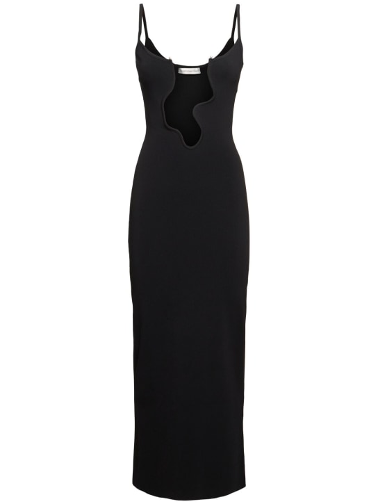 Christopher Esber: Salacia viscose column long dress - Black - women_0 | Luisa Via Roma