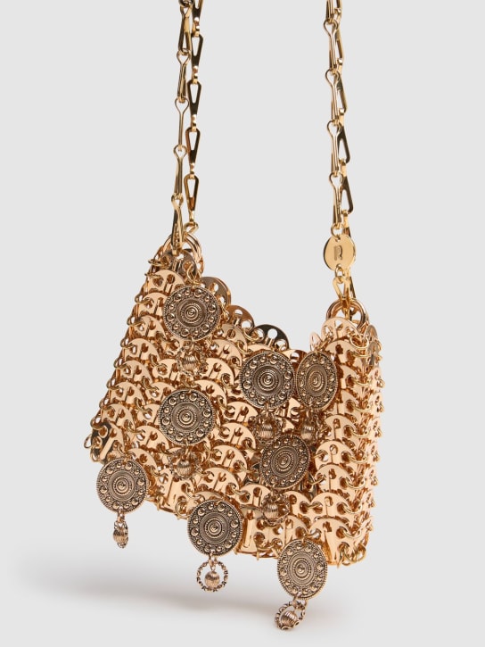 Rabanne: Sac à main embellished shoulder bag - Gold - women_1 | Luisa Via Roma