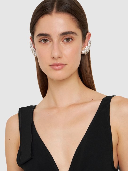 Magda Butrym: Crystal ear jacket earrings - women_1 | Luisa Via Roma