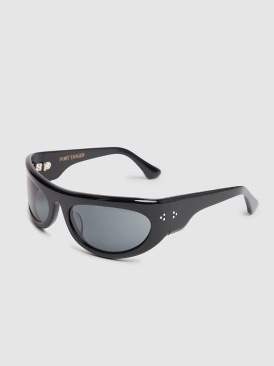 Port Tanger: Safaa acetate sunglasses w/ amber lens - Black/Amber - men_1 | Luisa Via Roma