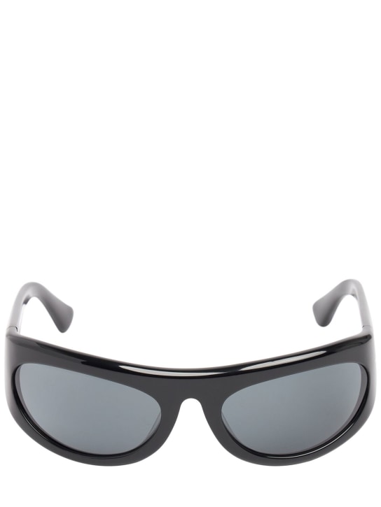 Port Tanger: Safaa acetate sunglasses w/ amber lens - Black/Amber - men_0 | Luisa Via Roma