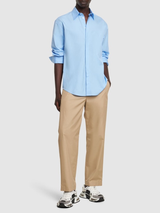 Dolce&Gabbana: Cotton & silk pants - men_1 | Luisa Via Roma