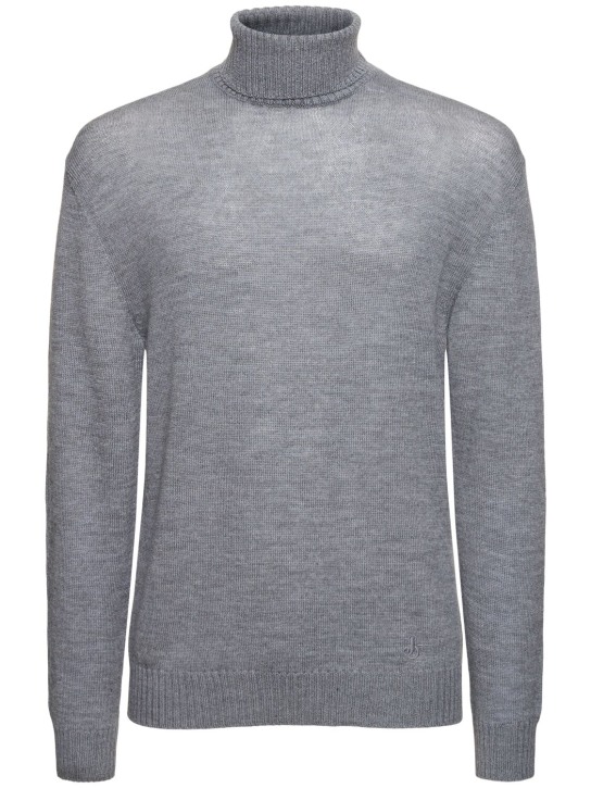 Jil Sander: Extrafine wool turtleneck sweater - Slate - men_0 | Luisa Via Roma