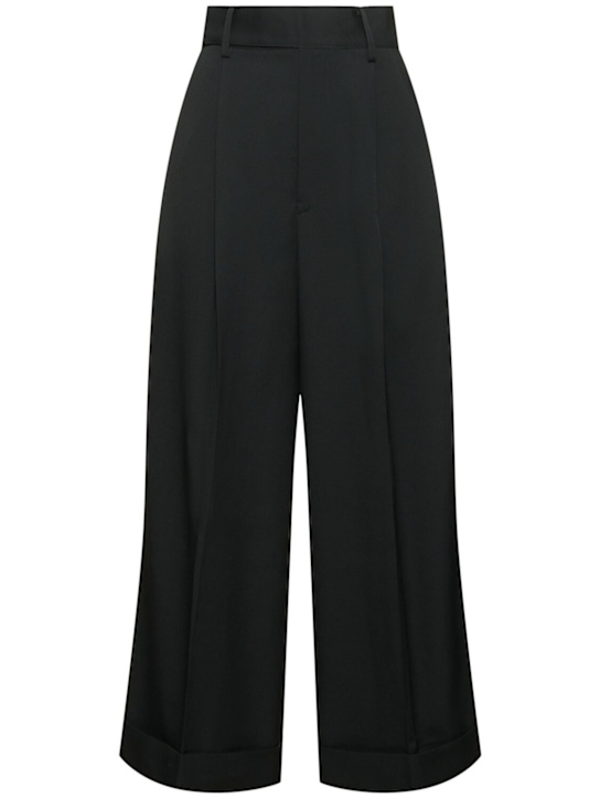 Yohji Yamamoto: Tailored baggy gabardine pants - women_0 | Luisa Via Roma