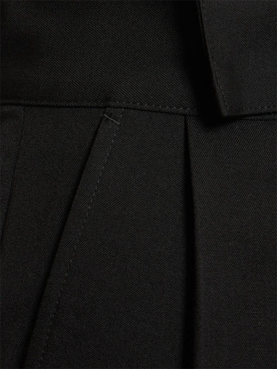 Yohji Yamamoto: Pantalones sastre de gabardina - Negro - women_1 | Luisa Via Roma