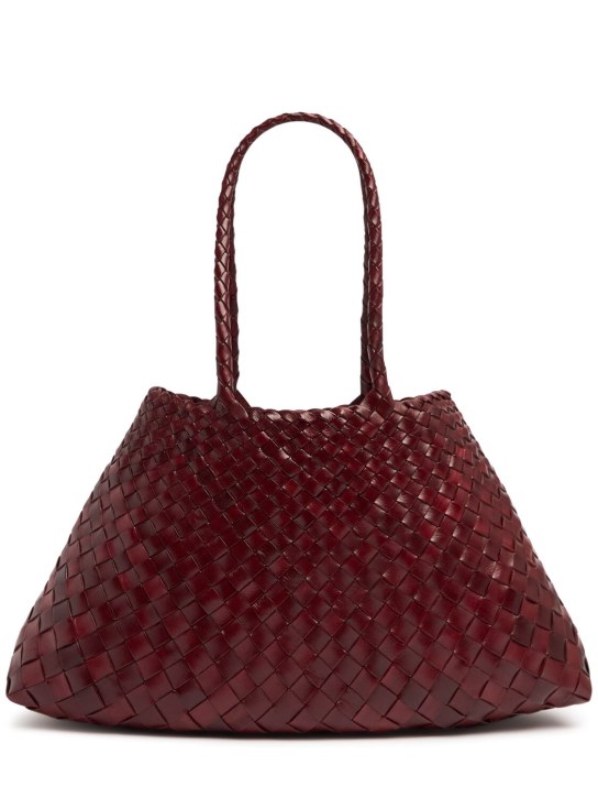 Dragon Diffusion: Big Santa Croce leather tote bag - Bordeaux - women_0 | Luisa Via Roma