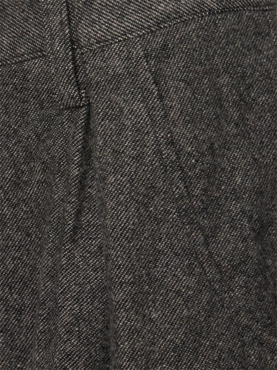 Yohji Yamamoto: Pantalon ample en flanelle - Gris - women_1 | Luisa Via Roma