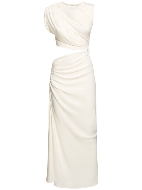 Christopher Esber: Ribbed viscose long dress - White - women_0 | Luisa Via Roma