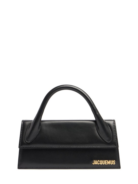 Jacquemus: Le Chiquito Long leather top handle bag - women_0 | Luisa Via Roma