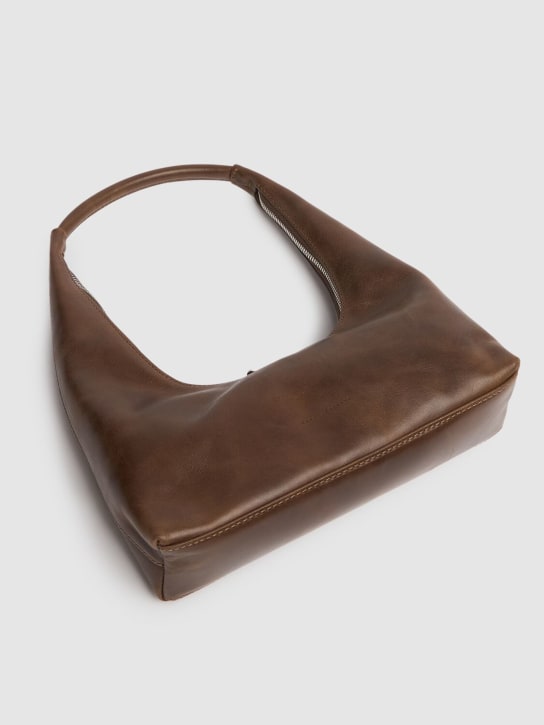 Marge Sherwood: Hobo leather shoulder bag - Brown Pull Up - women_1 | Luisa Via Roma