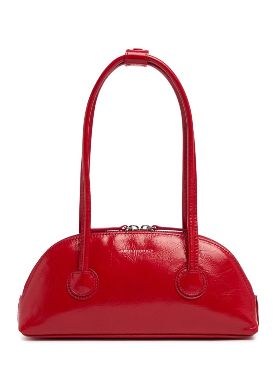 Marge Sherwood: Bessette crinkled leather shoulder bag - Apple Red - women_0 | Luisa Via Roma