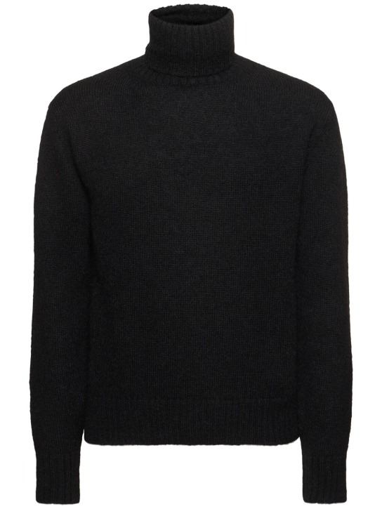 Tom Ford: Alpaca blend turtleneck sweater - Black - men_0 | Luisa Via Roma