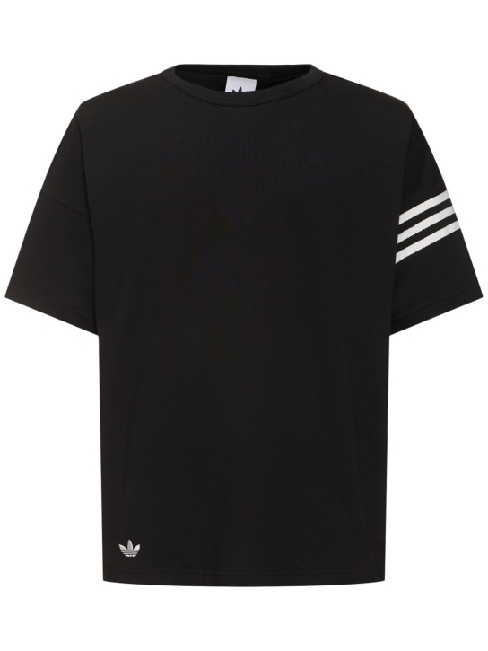 adidas Originals: Neuclassics t-shirt - Black - men_0 | Luisa Via Roma