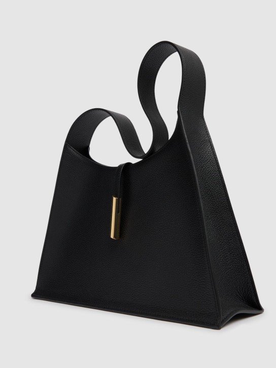 Little Liffner: Pointy grain leather shoulder bag - Black - women_1 | Luisa Via Roma