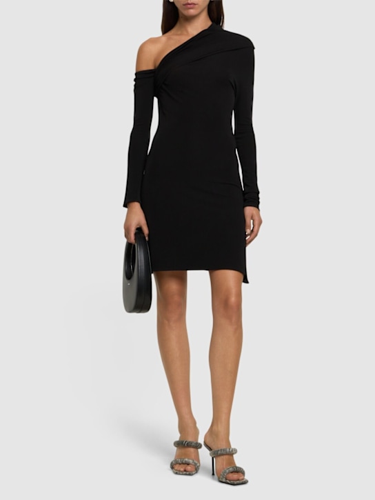Twist crepe jersey mini dress - Thumbnail 2