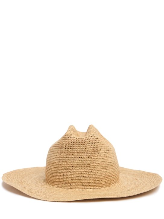 Janessa Leone: Chandler raffia fedora hat - women_0 | Luisa Via Roma