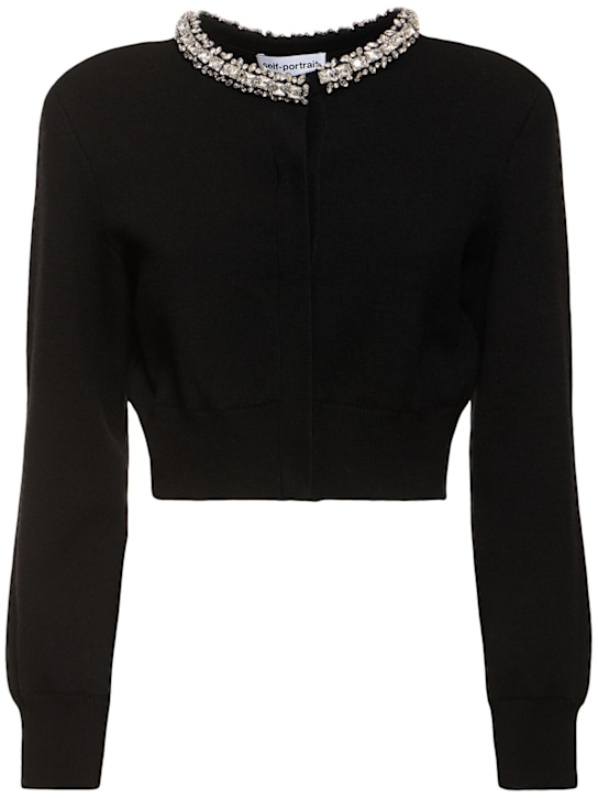 Self-portrait: Embellished cardigan - women_0 | Luisa Via Roma
