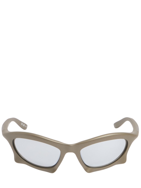 Balenciaga: Lunettes de soleil en nylon 0229S Bat - Argent - men_0 | Luisa Via Roma