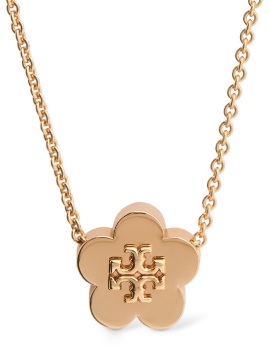 Tory Burch: Kira Flower pendant necklace - Tory Gold - women_0 | Luisa Via Roma