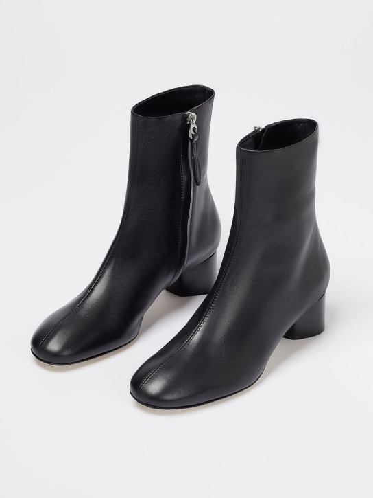 Aeyde: 45mm Allegra leather ankle boots - Black - women_1 | Luisa Via Roma