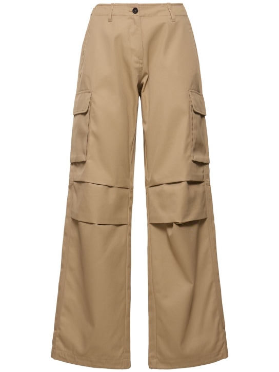 Coperni: Wide leg cargo pants - Beige - women_0 | Luisa Via Roma